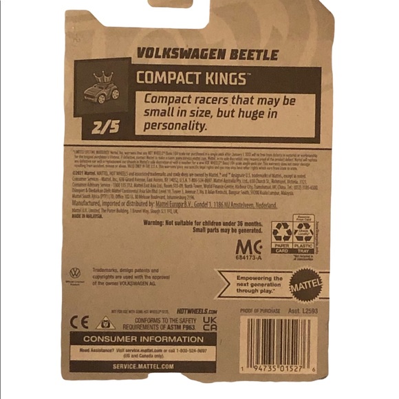 Hot Wheels Volkswagen Beetle - Picture 2 of 2